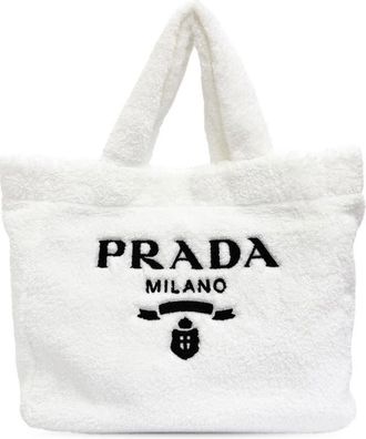 Prada Pre-owned Prada Spugna Terry Cloth Logo Tote Ladies R7JR57X575TEIQX5