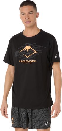 Asics Laufshirt ASICS FUJITRAIL LOGO SS TOP, Herren, Gr. XXL, schwarz (performance schwarz), Obermaterial: 100% Polyester, Shirts Laufshirt