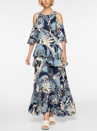 J.W.Anderson Womens Ruffled floral maxi dress