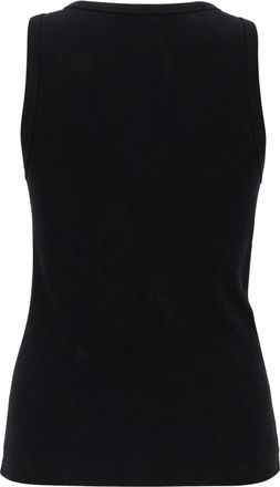 Paco Rabanne Metal Piercing Detail Cotton Top - Black