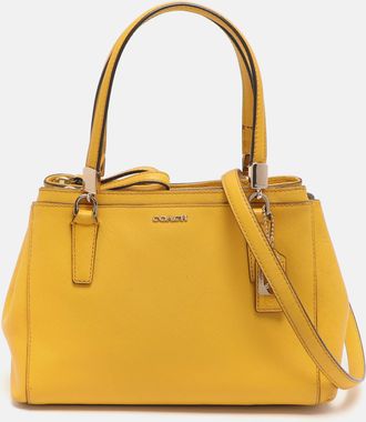 Coach Christie Carryall Mini Yellow Leather Satchel
