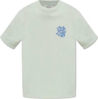 Anine Bing Cade Tee - Dames - T-shirts - Groen - L - Katoen - Tops