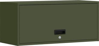 vidaXL Armario De Pared Para El Garaje Verde Oliva 80 X 33 X 35 Cm Vidaxl
