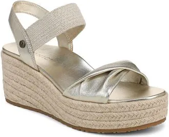 Vionic Darla Espadrille Platform Slide Sandal in Gold at Nordstrom, Size 7.5