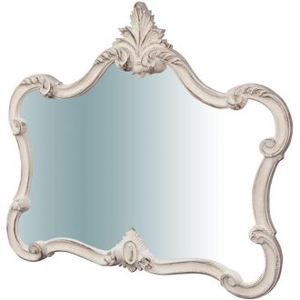 Biscottini International Biscottini - W71XDP5XH82 cm Made in Italy sized antiqued leaf finish wood made wall mirror