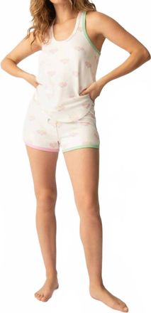PJ Salvage Womens Peachy Par Set In Ivory