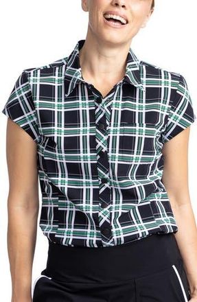 KINONA Tough in the Rough Performance Button-Up Golf Top in Tartan Plaid at Nordstrom Rack, Size Small