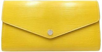 Louis Vuitton Pre-owned Leren Portemonnee - Dames - Vintage Accessoires - Geel - ONE Size - Leer - Vintage
