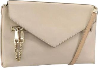 Chlo&eacute; Pre-owned Clutches, female, Beige, Size: ONE SIZE Pre-owned Leather Shoulder Bag