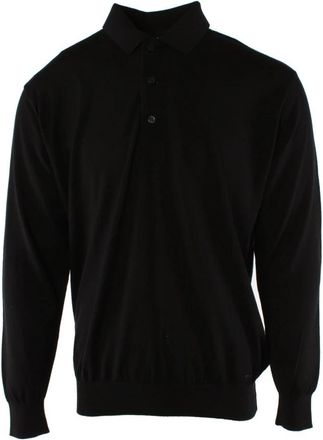 Paul & Shark Button Collar Pullover - Heren - Coltruien - Zwart - XL - Wol - Truien & Vesten
