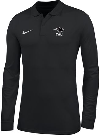 Nike Mens College (Clark Atlanta University) Dri-FIT Long-Sleeve Polo in White | ZM04PYCLAU26-WHT