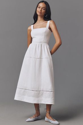 Reformation Everett Linen Midi Dress