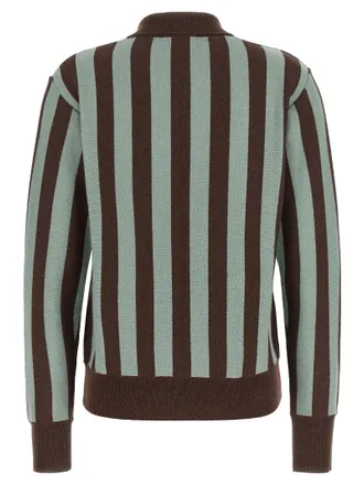 Alberto Biani Striped Cashmere Shirt - Brown