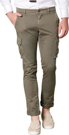 Mason's Militair Groene Cargo Broek Extra Slim Fit - Heren - Slim Fit Broeken - Groen - XL - Katoen - Broeken