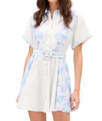 Allison Finley Mini Dress In Iris Watercolor