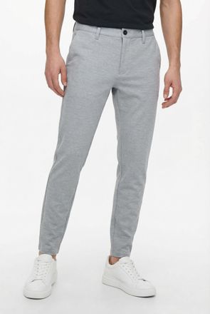 Only & Sons Chinos ONLY & SONS ONSMARK SLIM DITSY 020934 PANT NOOS, Herren, Gr. 29, L&auml;nge 32, blau fog detail:lgm, Web, Obermaterial: 64% Viskose, 31% Polyester, 