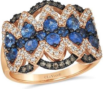 Le Vian 14K Rose Gold 1.81 Ct. Tw. Diamond & Sapphire Cocktail Ring