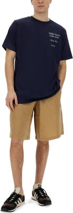 Family Fir$t Milano Logo-Embroidered Cupro-Polyester Bermuda Shorts - Beige