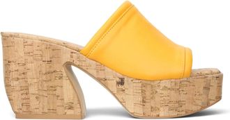 Bruno Menegatti Womens Cara Platform Slide In Orange