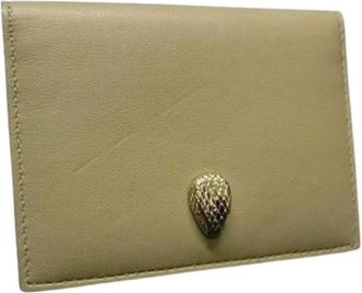 Bulgari Pre-owned Wallets, female, Beige, Size: ONE SIZE Pre-owned Leather Wallet