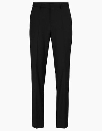 HUGO BOSS Mens Mens H Leon Mm C 224 10245447 01 Straight Leg Trousers - Black - Size: 38W s