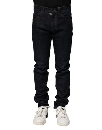 Dolce & Gabbana Mens Slim Fit Denim Jeans - Navy Cotton - Size EU 46 (Mens)