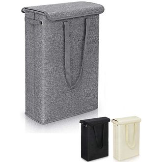 OEM Cesto De Ropa Plegable De 45 Litros En Poli&eacute;ster Impermeable - Dimensiones: 39 X 19 X 60 Cm - Tapa Plegable Para Un Almacenamiento Compacto - Asas Lar