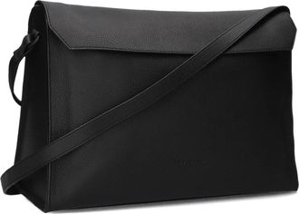 Liebeskind Liebeskind Berlin, Tassen, Dames, Zwart, ONE Size, Leer, Zwarte leren schoudertas voor vrouwen