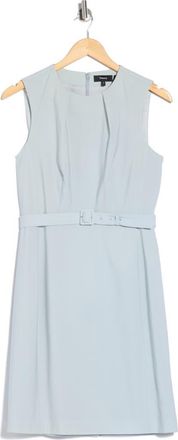 Theory Pleat Neck Virgin Wool Blend Dress in Skywriting at Nordstrom Rack, Size 00