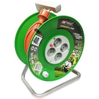 OEM Alargador De Jard&iacute;n Con Enrollador, Awtools, Modelo Garden Line 25m 3x1mm 10a 2300w, Ideal Para Exteriores, Cable Extralargo, Resistente Y Flexible, S