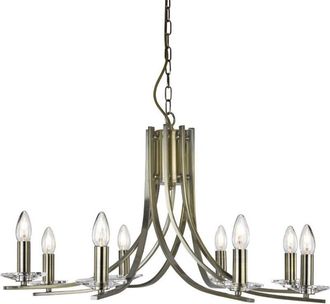 Searchlight Searchlight - Ascona - L&aacute;mpara De Ara&ntilde;a De 8 Luces, Acabado De Lat&oacute;n Antiguo, E14