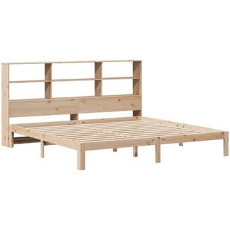 vidaXL Bookcase Bed without Mattress 180x200 cm Super King Solid Wood Pine Vidaxl