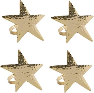 Design Imports Star Set of 4 Napkin Rings in Gold Star at Nordstrom Rack