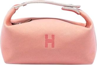 Herm&egrave;s Pre-owned Mini Bags, female, Orange, Size: ONE SIZE Pre-owned Canvas Pouch