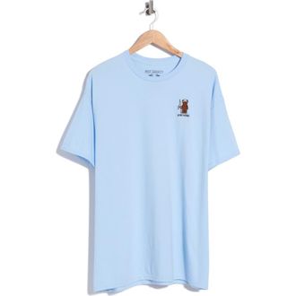 Riot Society Gone Fishing Embroidered Tee in Light Blue at Nordstrom Rack, Size Xx-Large