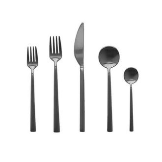 Mepra Movida Flatware Set - 20 Pieces in Ice Black Gold at Nordstrom