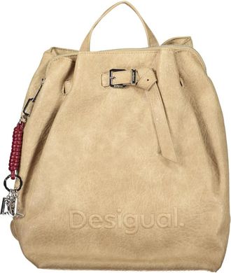 Desigual Half Logo Luena Rugzak - Dames - Rugzakken - Beige - ONE Size - Tassen