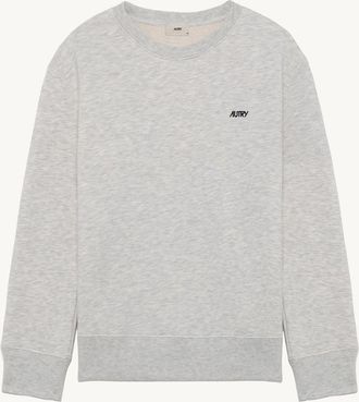 Autry FELPA GIROCOLLO IN COTONE CON LOGO RICAMATO DONNA