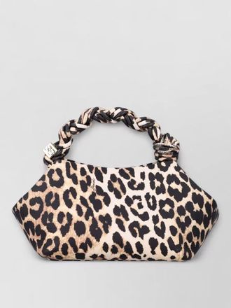 Ganni small bou bag leopard shoulder style
