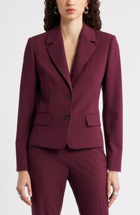 Nordstrom The Hanna Slim Fit Blazer in Burgundy Royale at Nordstrom, Size Xx-Large