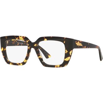 Bottega Veneta 52mm Rectangle optical glasses in Tortoise at Nordstrom