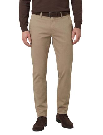 Brax Brax Fabio pantalon effen camel katoen wijde fit