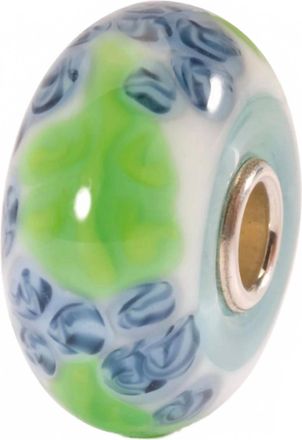 Trollbeads Womens Flax Glass Bead Charm In Blue/ Green