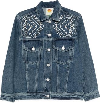 Farm Rio Embroidered Chest-pocket Jacket