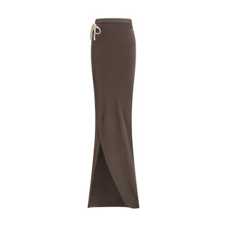 Moncler Brown Cotton Long Womens Skirt