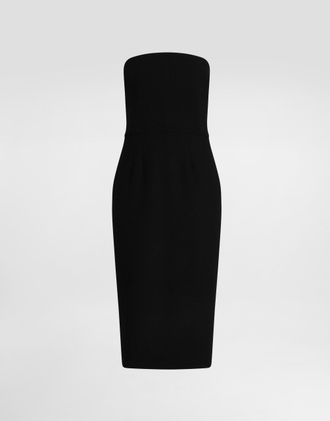 Dolce & Gabbana Wool Cr&ecirc;pe Dress - Woman Dresses Black 36