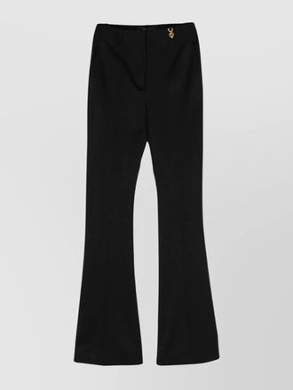 Versace virgin wool low-rise slim-fit flared trousers