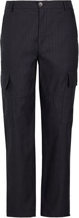 8 by YOOX LINEN BLEND CARGO PANTS WITH PATCH POCKETS