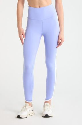 Lord & Taylor Cloud Duo Stripe Leggings in Jacaranda at Nordstrom, Size X-Large