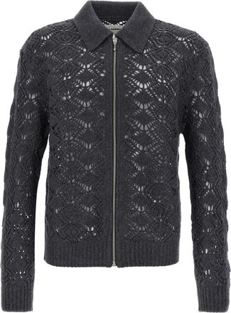 Jil Sander Cardigan con zip - Grigio